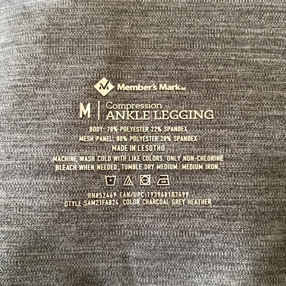 NWOT Members Mark Compression Ankle Legging in space grey, Sz. Medium. - Picture 5 of 5